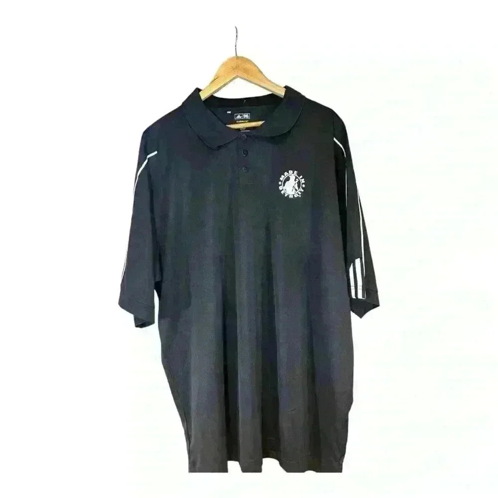 Adidas Polo Shirt “Made in Detroit Logo” black men’s size 2XL